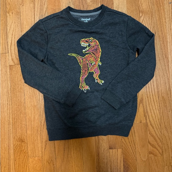 Cat & Jack Other - NWOT Cat & Jack Charcoal Sweatshirt with Dinosaur Design